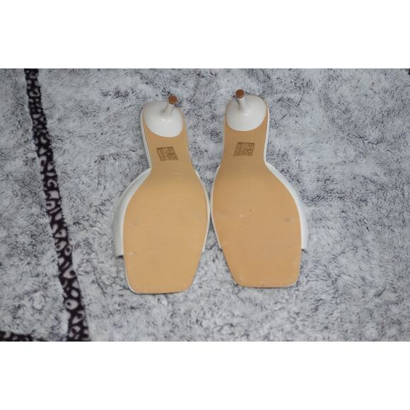 LULLASONG White Kitten Heels Sandals Low 2 Inch Heeled Square Open Toe Size US11 - Picture 5 of 7